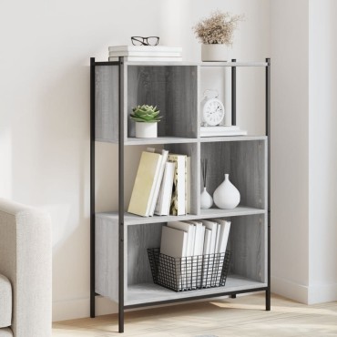 vidaXL Βιβλιοθήκη Γκρι Sonoma 72x28x109cm από Επεξεργασμένο Ξύλο 1 τεμ.