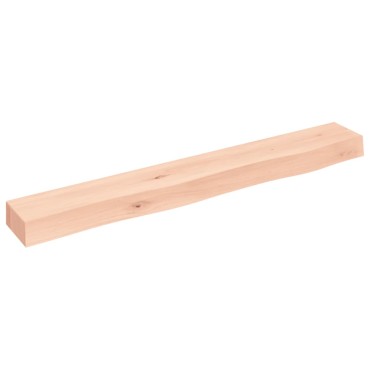 vidaXL Ράφι Τοίχου 80x10x6cm από Ακατέργαστο Μασίφ Ξύλο Δρυός 1 τεμ.