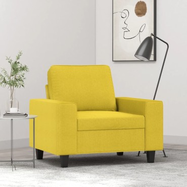 vidaXL Πολυθρόνα Ανοιχτό Κίτρινη Υφασμάτινη 94x77x80cm 1 τεμ. Γωνιακός