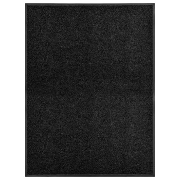 vidaXL Πατάκι Εισόδου Πλενόμενο Μαύρο 90 x 120 εκ.