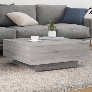 vidaXL Τραπεζάκι Σαλονιού Γκρι Sonoma 80x80x31cm Επεξεργασμένο Ξύλο 1 τεμ.