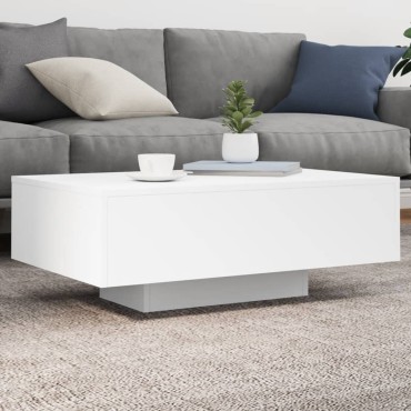 vidaXL Τραπεζάκι Σαλονιού με Φώτα LED Λευκό 85x55x31cm 1 τεμ.