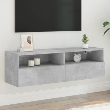 vidaXL Έπιπλο Τοίχου Τηλεόρασης Γκρι Σκυρ. 100x30x30cm Επεξ. Ξύλο