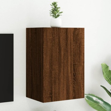 vidaXL Έπιπλο Τοίχου Τηλεόρασης Καφέ Δρυς 40,5x30x60cm Επεξ. Ξύλο