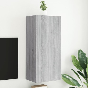 vidaXL Έπιπλο Τοίχου Τηλεόρασης Γκρι Sonoma 40,5x30x90cm Επεξ. Ξύλο