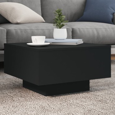 vidaXL Τραπεζάκι Σαλονιού Μαύρο 55x55x31cm από Επεξεργασμένο Ξύλο 1 τεμ.