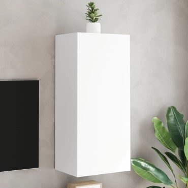 vidaXL Έπιπλο Τοίχου Τηλεόρασης Λευκό 40,5x30x90cm από Επεξ. Ξύλο