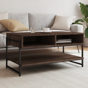 vidaXL Τραπεζάκι Σαλονιού Καφέ Δρυς 90x50x45cm Επεξεργασμένο Ξύλο 1 τεμ.