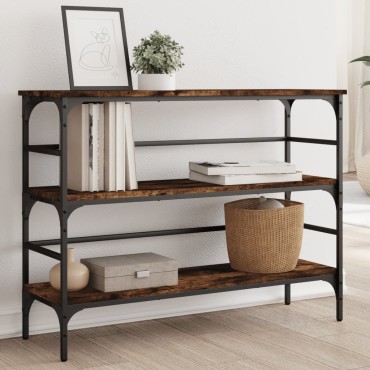 vidaXL Τραπέζι Κονσόλα Καπνιστή Δρυς 100x32x75cm Επεξεργασμένο Ξύλο 1 τεμ.
