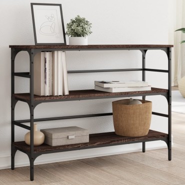 vidaXL Τραπέζι Κονσόλα Καφέ Δρυς 100x32x75cm Επεξεργασμένο Ξύλο 1 τεμ.