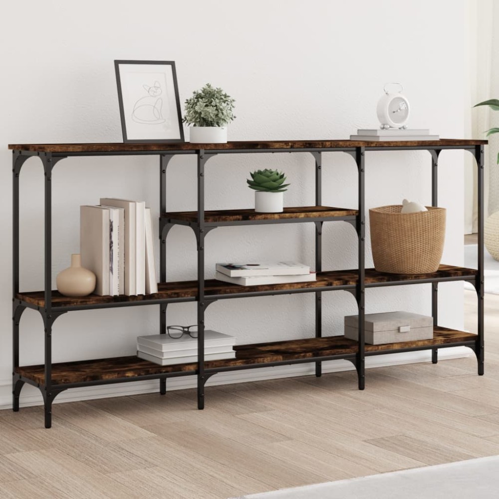 vidaXL Τραπέζι Κονσόλα Καπνιστή Δρυς 160x29x80cm Επεξεργασμένο Ξύλο 1 τεμ.