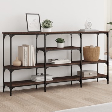 vidaXL Τραπέζι Κονσόλα Καφέ Δρυς 160x29x80cm Επεξεργασμένο Ξύλο 1 τεμ.