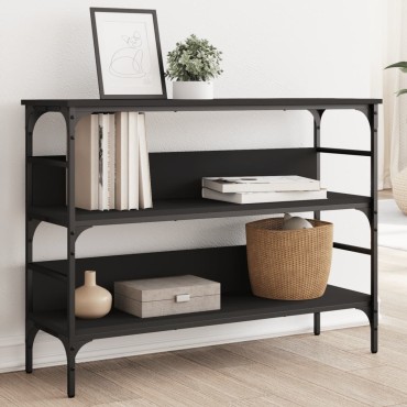 vidaXL Τραπέζι Κονσόλα Μαύρο 100x32x75cm Επεξεργασμένο Ξύλο 1 τεμ.