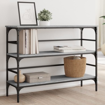 vidaXL Τραπέζι Κονσόλα Γκρι Sonoma 100x32x75cm Επεξεργασμένο Ξύλο 1 τεμ.