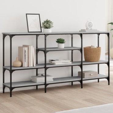 vidaXL Τραπέζι Κονσόλα Γκρι Sonoma 160x29x80cm Επεξεργασμένο Ξύλο 1 τεμ.