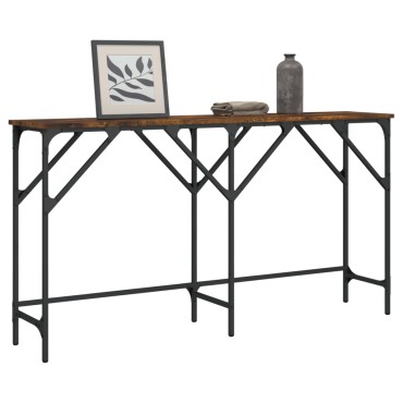 vidaXL Τραπέζι Κονσόλα Καπνιστή Δρυς 140x29x75cm Επεξεργ. Ξύλο 1 τεμ.