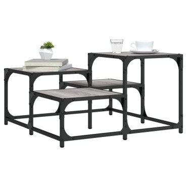 vidaXL Τραπεζάκι Σαλονιού Γκρι Sonoma 68x68x40cm Επεξεργ. Ξύλο 1 τεμ.