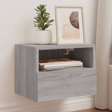 vidaXL Ντουλάπι Τοίχου Τηλεόρασης Γκρι Sonoma 40x30x30cm Επεξ. Ξύλο