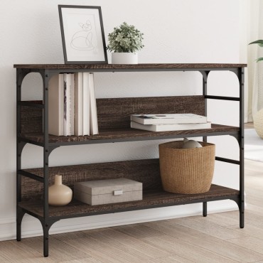 vidaXL Τραπέζι Κονσόλα Καφέ Δρυς 100x32x75cm Επεξεργασμένο Ξύλο 1 τεμ.