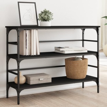 vidaXL Τραπέζι Κονσόλα Μαύρο 100x32x75cm Επεξεργασμένο Ξύλο 1 τεμ.