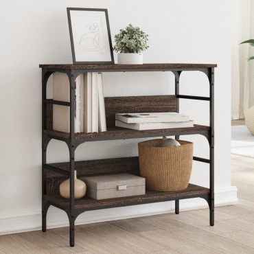 vidaXL Τραπέζι Κονσόλα Καφέ Δρυς 75x32x75cm Επεξεργασμένο Ξύλο 1 τεμ.