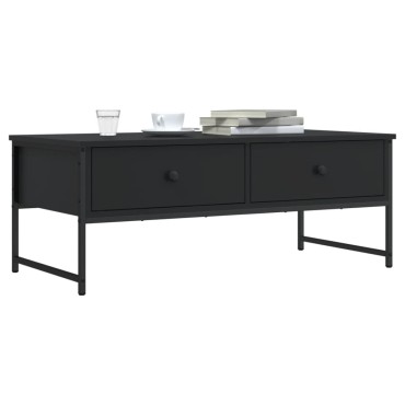 vidaXL Τραπεζάκι Σαλονιού Μαύρο 101x49x39,5cm από Επεξεργ. Ξύλο 1 τεμ.