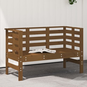 vidaXL Πάγκος Κήπου Μελί 111,5x53x71cm από Μασίφ Ξύλο Πεύκου