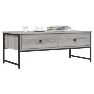 vidaXL Τραπεζάκι Σαλονιού Γκρι Sonoma 101x49x39,5cm Επεξεργ. Ξύλο 1 τεμ.