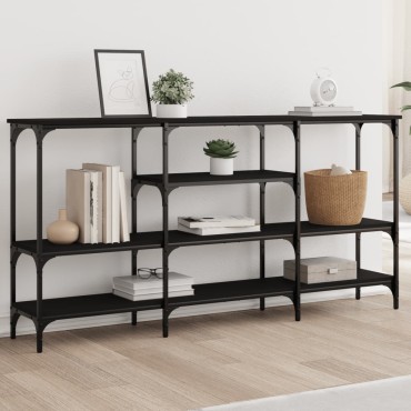 vidaXL Τραπέζι Κονσόλα Μαύρο 160x29x80cm Επεξεργασμένο Ξύλο 1 τεμ.