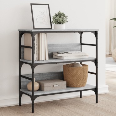 vidaXL Τραπέζι Κονσόλα Γκρι Sonoma 75x32x75cm Επεξεργασμένο Ξύλο 1 τεμ.