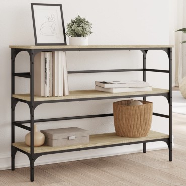 vidaXL Τραπέζι Κονσόλα Sonoma Δρυς 100x32x75cm Επεξεργασμένο Ξύλο 1 τεμ.