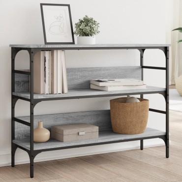 vidaXL Τραπέζι Κονσόλα Γκρι Sonoma 100x32x75cm Επεξεργασμένο Ξύλο 1 τεμ.