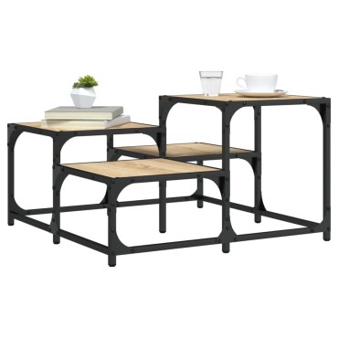 vidaXL Τραπεζάκι Σαλονιού Sonoma Δρυς 68x68x40cm Επεξεργ. Ξύλο 1 τεμ.