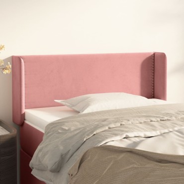 vidaXL Κεφαλάρι με Πτερύγια Ροζ 103x16x78/88cm Βελούδινο 1 τεμ.