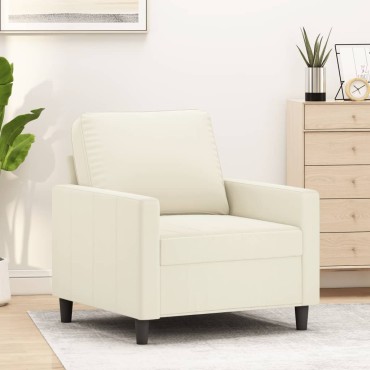 vidaXL Πολυθρόνα Κρεμ Βελούδινη 78x77x80cm 1 τεμ. Γωνιακός
