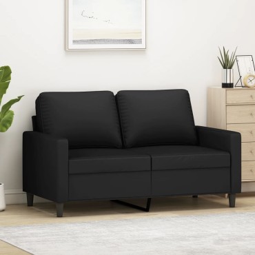 vidaXL Καναπές Διθέσιος Μαύρο Βελούδινος 138x77x80cm 1 τεμ.