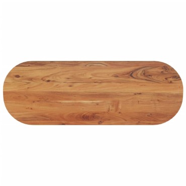 vidaXL Επιφάνεια Τραπεζιού Οβάλ 110x40x2,5cm Μασίφ Ξύλο Ακακίας 1 τεμ.