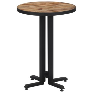 vidaXL Τραπέζι Bistro Στρογγυλό 55x76cm Μασίφ Ανακυκλωμένο Ξύλο Teak 1 τεμ.