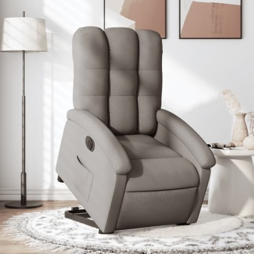 vidaXL Πολυθρόνα Ηλεκτρική Ανακλ.Taupe Υφασμάτινη 70x93x101cm 1 τεμ.