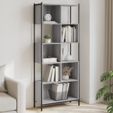 vidaXL Βιβλιοθήκη Γκρι Sonoma 72x28x172cm από Επεξεργασμένο Ξύλο 1 τεμ.
