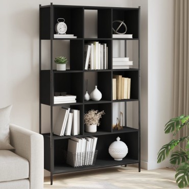 vidaXL Βιβλιοθήκη Μαύρη 102x28x172cm από Επεξεργασμένο Ξύλο 1 τεμ.