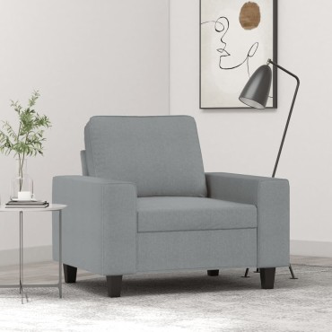 vidaXL Πολυθρόνα Ανοιχτό Γκρι Υφασμάτινη 94x77x80cm 1 τεμ. Γωνιακός