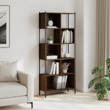 vidaXL Βιβλιοθήκη Καφέ Δρυς 72x28x172cm από Επεξεργασμένο Ξύλο 1 τεμ.