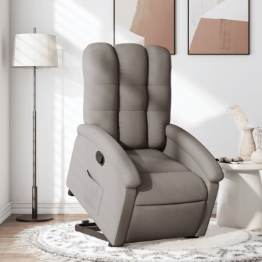 vidaXL Πολυθρόνα Ανακλινόμενη με Ανύψωση Χρώμα Taupe Υφασμάτινη 70x93x101cm 1 τεμ.
