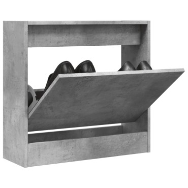 vidaXL Παπουτσοθήκη Γκρι Σκυροδέματος 60x21x57cm Επεξεργασμένο Ξύλο