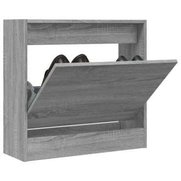 vidaXL Παπουτσοθήκη Γκρι Sonoma 60x21x57cm από Επεξεργ. Ξύλο