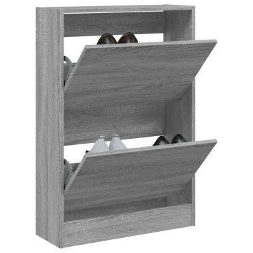 vidaXL Παπουτσοθήκη Γκρι Sonoma 60x21x87,5cm από Επεξεργ. Ξύλο