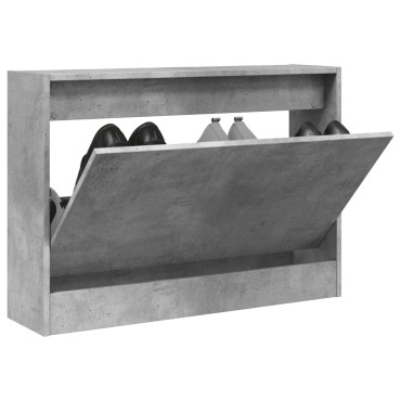 vidaXL Παπουτσοθήκη Γκρι Σκυροδέματος 80x21x57cm Επεξεργασμένο Ξύλο