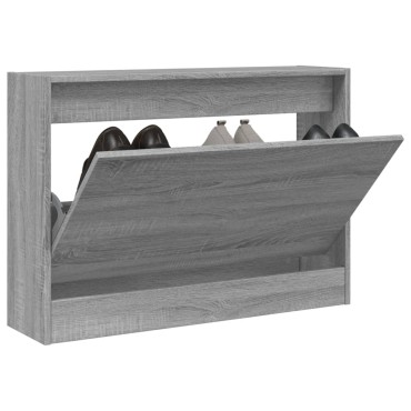 vidaXL Παπουτσοθήκη Γκρι Sonoma 80x21x57cm από Επεξεργ. Ξύλο