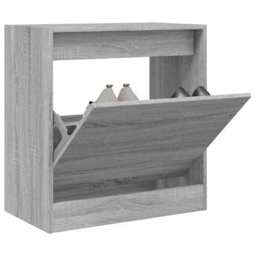 vidaXL Παπουτσοθήκη Γκρι Sonoma 60x34x63,5cm από Επεξεργ. Ξύλο